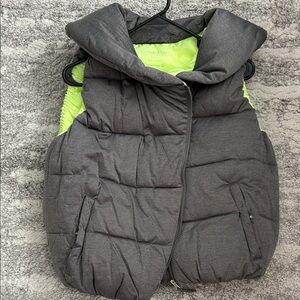 Calvin Klein Women’s Charcoal and Lime Puffer Vest